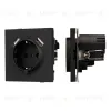 Механизм розетки с USB зарядкой Arlight SCT-TENDO-MUAA-SFPL-BK (230V, 16A) 054603 054603 - 1