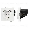 Механизм розетки с USB зарядкой Arlight SCT-TENDO-MUAA-SFPL-WH (230V, 16A) 054606 054606 - 1