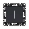 Выключатель 1-клавишный 10А/250В с LED подсветкой, черный Kollinger Asthetik AS-007BK AS-007BK - 1