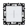 Выключатель 1-клавишный проходной 10А/250В с LED подсветкой, белый Kollinger Asthetik AS-008WH AS-008WH - 1