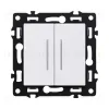 Выключатель 2-клавишный 10А/250В с LED подсветкой, белый Kollinger Asthetik AS-010WH AS-010WH - 1