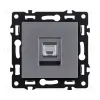 Розетка Ethernet RJ45 Cat.6, серый Kollinger Asthetik AS-017GY AS-017GY - 1