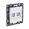 Розетка двойная Ethernet RJ45 Cat.6, белый Kollinger Asthetik AS-018WH AS-018WH - 2
