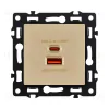 Розетка USB A+C 65W, золотой Kollinger Asthetik AS-024GD AS-024GD - 1