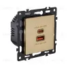 Розетка USB A+C 65W, золотой Kollinger Asthetik AS-024GD AS-024GD - 2
