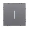 Выключатель 1-клавишный проходной 10А/250В с LED подсветкой, серый Kollinger Eclipse EC-008GY EC-008GY - 1