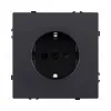 Розетка штепсельная SCHUKO 16A/250 В, черный матовый Kollinger Eclipse EC-014BK EC-014BK - 1