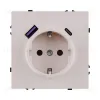 Розетка штепсельная SCHUKO 16A/250 В с USB A+C 20W, кашемир матовый Kollinger Eclipse EC-016CM EC-016CM - 1