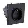 Розетка штепсельная SCHUKO 16A/250 В с USB A+C 20W, черный матовый Kollinger Eclipse EC-016BK EC-016BK - 2