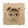 Розетка штепсельная SCHUKO 16A/250 В с USB A+C 20W, золотой Kollinger Eclipse EC-016GD EC-016GD - 1