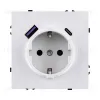 Розетка штепсельная SCHUKO 16A/250 В с USB A+C 20W, белый глянцевый Kollinger Eclipse EC-016WG EC-016WG - 1