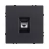 Розетка Ethernet RJ45 Cat.6, черный матовый Kollinger Eclipse EC-017BK EC-017BK - 1