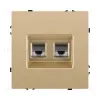 Розетка двойная Ethernet RJ45 Cat.6, золотой Kollinger Eclipse EC-018GD EC-018GD - 1