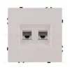 Розетка двойная Ethernet RJ45 Cat.6, кашемир матовый Kollinger Eclipse EC-018CM EC-018CM - 1