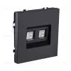 Розетка двойная Ethernet RJ45 Cat.6, черный матовый Kollinger Eclipse EC-018BK EC-018BK - 2