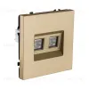 Розетка двойная Ethernet RJ45 Cat.6, золотой Kollinger Eclipse EC-018GD EC-018GD - 2
