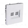 Розетка двойная Ethernet RJ45 Cat.6, белый глянцевый Kollinger Eclipse EC-018WG EC-018WG - 2