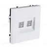 Розетка двойная Ethernet RJ45 Cat.6, белый матовый Kollinger Eclipse EC-018WH EC-018WH - 2