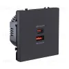Розетка USB A+C 65W, черный матовый Kollinger Eclipse EC-024BK EC-024BK - 2