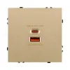 Розетка USB A+C 65W, золотой Kollinger Eclipse EC-024GD EC-024GD - 1