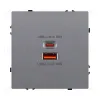 Розетка USB A+C 65W, серый Kollinger Eclipse EC-024GY EC-024GY - 1