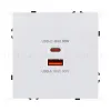 Розетка USB A+C 65W, белый глянцевый Kollinger Eclipse EC-024WG EC-024WG - 1
