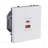 Розетка USB A+C 65W, белый глянцевый Kollinger Eclipse EC-024WG EC-024WG - 2