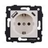 Розетка штепсельная SCHUKO 16A/250 В с USB A+C 20W, кашемир матовый Kollinger REA-004CM для Aspekt, Eleganz, Reflex REA-004CM - 1
