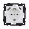 Розетка штепсельная SCHUKO 16A/250 В с USB A+C 20W, белый матовый Kollinger REA-004WM для Aspekt, Eleganz, Reflex REA-004WM - 1