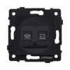 Розетка двойная RJ11 + RJ45 Cat.6, черный матовый Kollinger REA-011BM для Aspekt, Eleganz, Reflex REA-011BM - 1