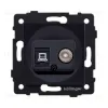 Розетка двойная TV (мама) + RJ45 Cat.6, черный Kollinger REA-012BK для Aspekt, Eleganz, Reflex REA-012BK - 1
