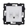 Розетка двойная RJ11 + RJ45 Cat.6, белый матовый Kollinger REA-011WM для Aspekt, Eleganz, Reflex REA-011WM - 1