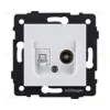 Розетка двойная TV (мама) + RJ45 Cat.6, белый Kollinger REA-012WH для Aspekt, Eleganz, Reflex REA-012WH - 1