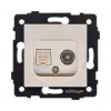 Розетка двойная TV (мама) + телефонная розетка RJ11, золотой Kollinger REA-013GD для Aspekt, Eleganz, Reflex REA-013GD - 1