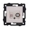 Розетка двойная спутниковая SAT + RJ45 Cat.6, кашемир матовый Kollinger REA-014CM для Aspekt, Eleganz, Reflex REA-014CM - 1