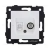 Розетка двойная спутниковая SAT + RJ45 Cat.6, белый матовый Kollinger REA-014WM для Aspekt, Eleganz, Reflex REA-014WM - 1