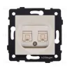 Розетка двойная Ethernet RJ45 Cat.5, золотой Kollinger REA-015GD для Aspekt, Eleganz, Reflex REA-015GD - 1