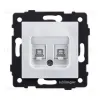 Розетка двойная Ethernet RJ45 Cat.5, белый Kollinger REA-015WH для Aspekt, Eleganz, Reflex REA-015WH - 1
