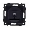Розетка Ethernet RJ45 Cat.5, черный Kollinger REA-016BK для Aspekt, Eleganz, Reflex REA-016BK - 1