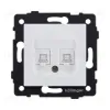 Розетка двойная Ethernet RJ45 Cat.6, белый матовый Kollinger REA-019WM для Aspekt, Eleganz, Reflex REA-019WM - 1