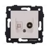 Розетка двойная TV (мама) + RJ45 Cat.6, кашемир матовый Kollinger REA-021CM для Aspekt, Eleganz, Reflex REA-021CM - 1