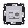 Розетка двойная TV (мама) + RJ45 Cat.6, серый Kollinger REA-021GY для Aspekt, Eleganz, Reflex REA-021GY - 1