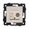 Розетка двойная TV (мама) + RJ45 Cat.6, золотой Kollinger REA-021GD для Aspekt, Eleganz, Reflex REA-021GD - 1