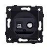 Розетка двойная спутниковая SAT + RJ45 Cat.6, черный Kollinger REA-022BK для Aspekt, Eleganz, Reflex REA-022BK - 1