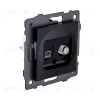 Розетка двойная спутниковая SAT + RJ45 Cat.6, черный Kollinger REA-022BK для Aspekt, Eleganz, Reflex REA-022BK - 3