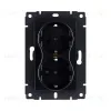 Розетка штепсельная SCHUKO двойная 16A/250 В, черный Kollinger REA-032BK для Aspekt, Eleganz, Reflex REA-032BK - 1