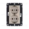 Розетка штепсельная SCHUKO двойная 16A/250 В, золотой Kollinger REA-032GD для Aspekt, Eleganz, Reflex REA-032GD - 1