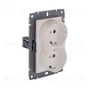 Розетка штепсельная SCHUKO двойная 16A/250 В, кашемир матовый Kollinger REA-032CM для Aspekt, Eleganz, Reflex REA-032CM - 2