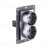 Розетка штепсельная SCHUKO двойная 16A/250 В, серый Kollinger REA-032GY для Aspekt, Eleganz, Reflex REA-032GY - 3