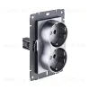 Розетка штепсельная SCHUKO двойная 16A/250 В, серый Kollinger REA-032GY для Aspekt, Eleganz, Reflex REA-032GY - 2